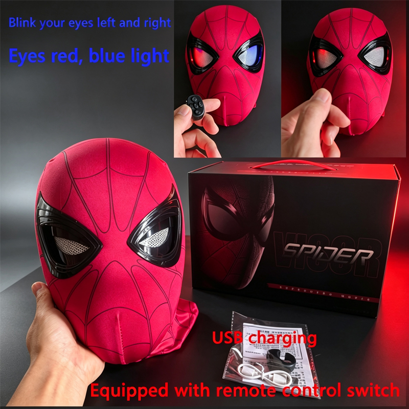 Cosplay Fire Prop - Topeng Elektronik Spider-Man Skala 1:1 Terbaru;