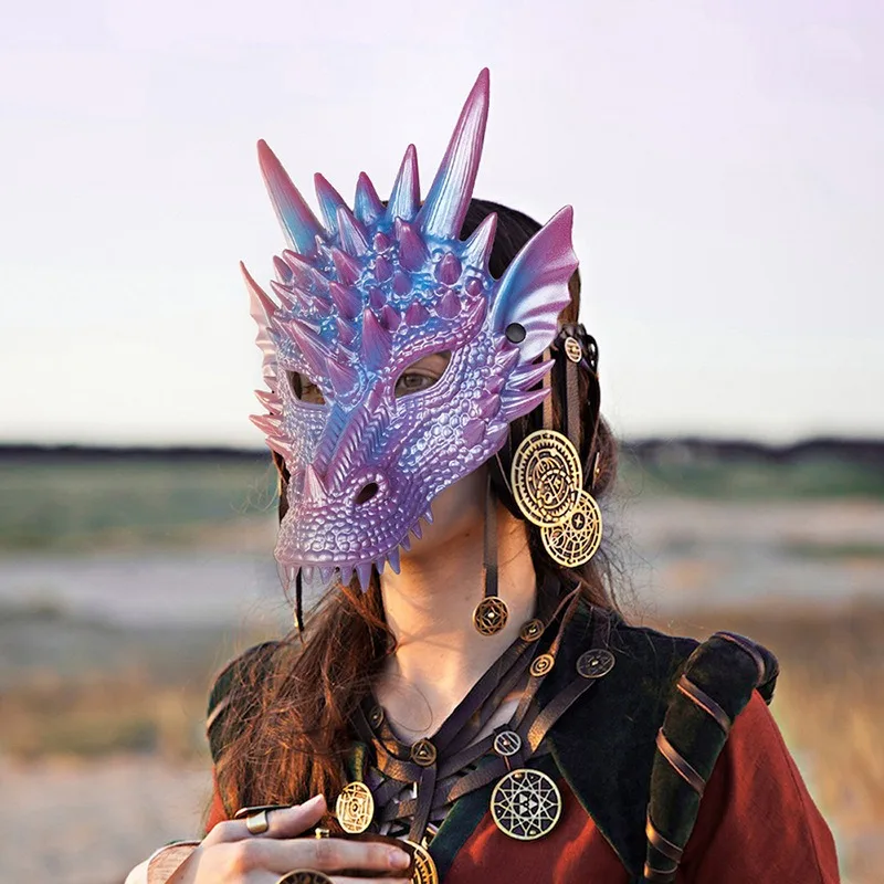 Perlengkapan pesta topeng naga - Cosplay Prop Blueprints ulasan dan harga