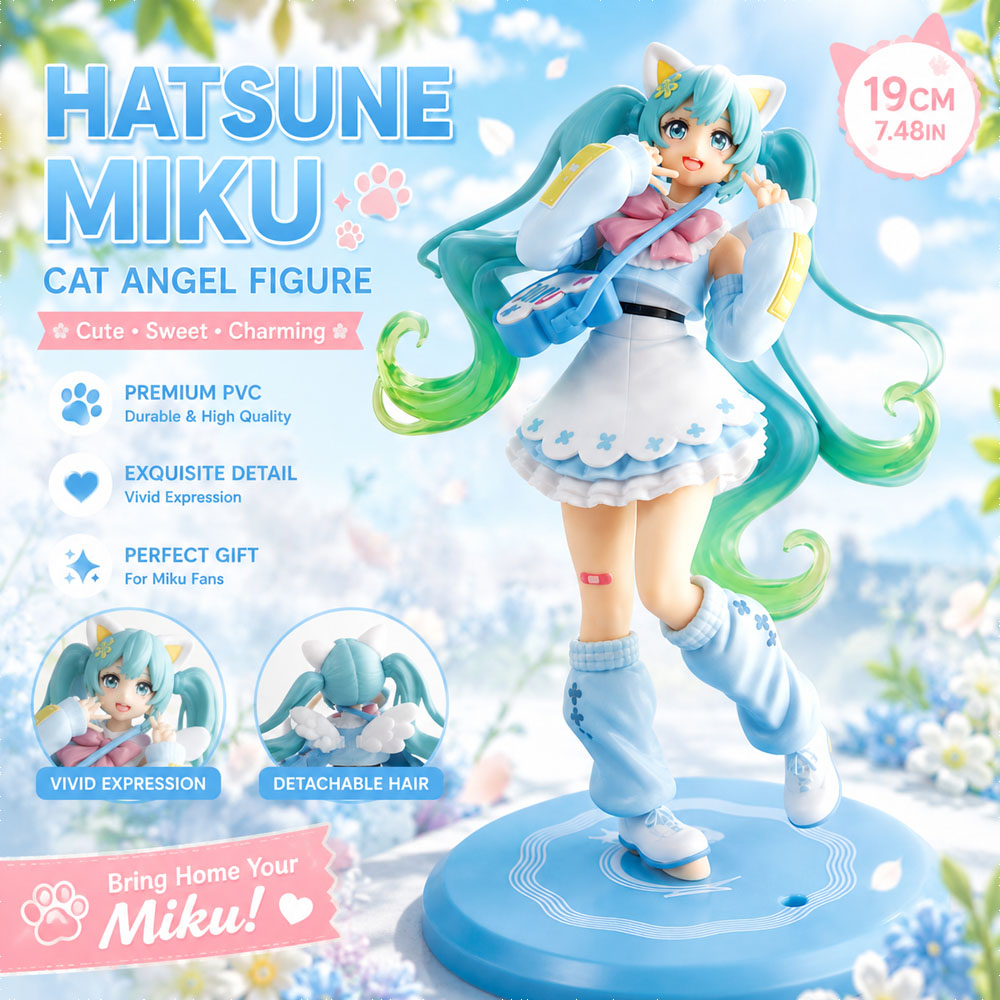 Figur Hatsune Miku Cat Angel 1 - Good Smile Company Pop Up Parade ulasan dan harga