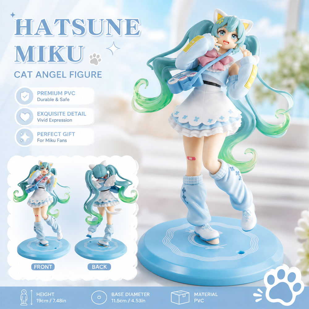 Figur Hatsune Miku Cat Angel 1 - Good Smile Company Pop Up Parade ulasan dan harga