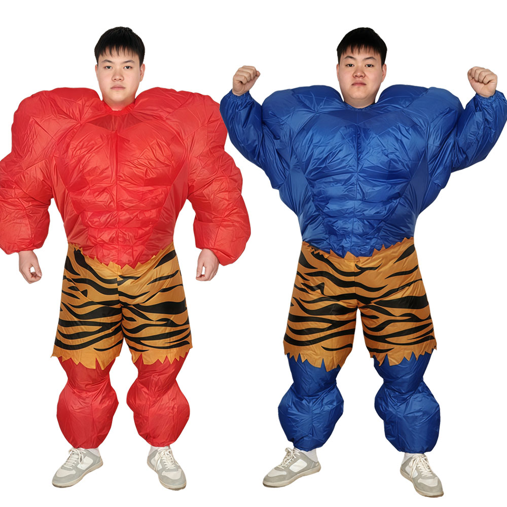 Kostum Pria Berotot Merah Biru - Cosplay Prop Business ulasan dan harga