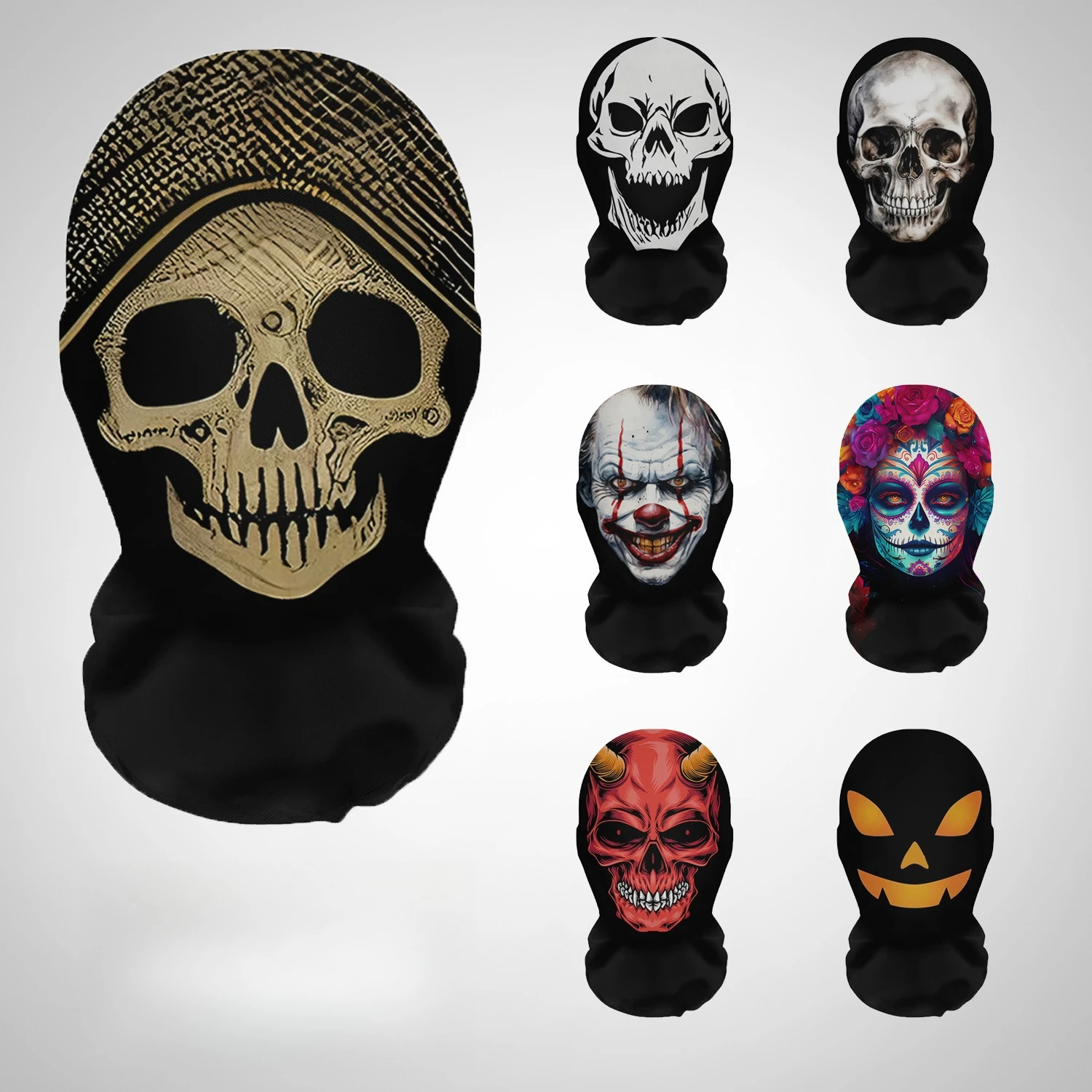 Topeng Halloween Motif Tengkor - Cosplay Prop Pattern ulasan dan harga
