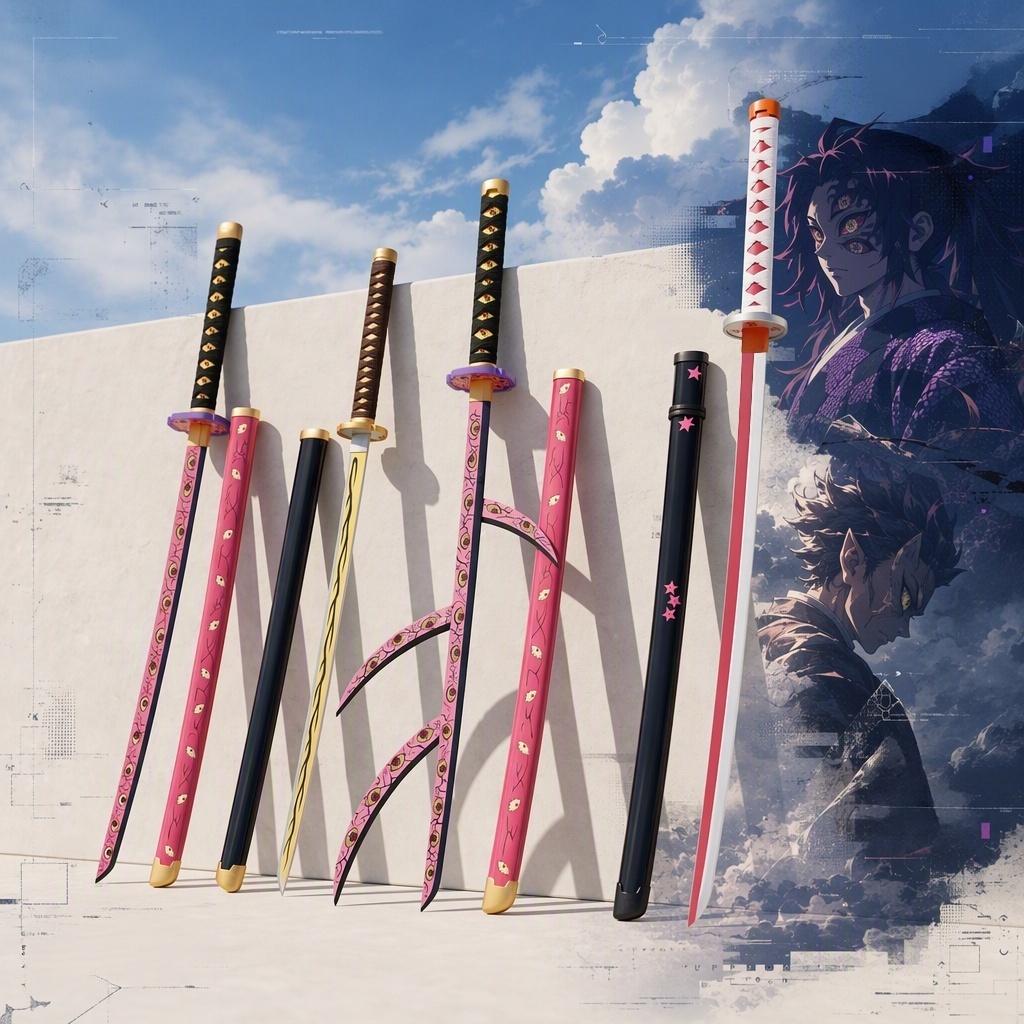 Pedang Katana Demon Slayer Aga - Cosplay Prop Katana ulasan dan harga