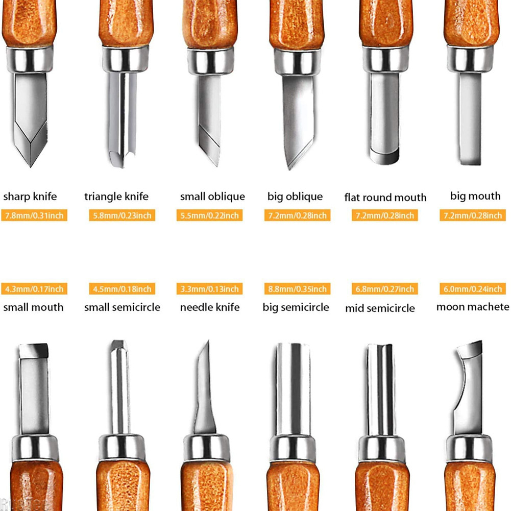 12 Buah Set Alat Ukir Kayu SK2 - Craft Knife Set ulasan dan harga